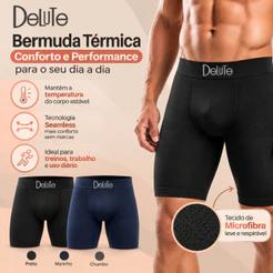 Bermuda Térmica Delute Sem Costura Microfibra Sport