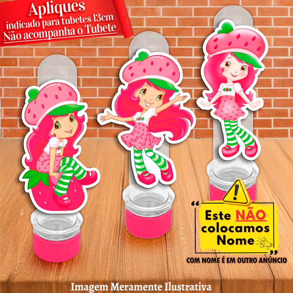 Apliques Fazendinha Marie Ariel Galinha Pintadinha Moana Magali Stitch Astronauta Moranguinho PE Ideal Tubetes de 13cm