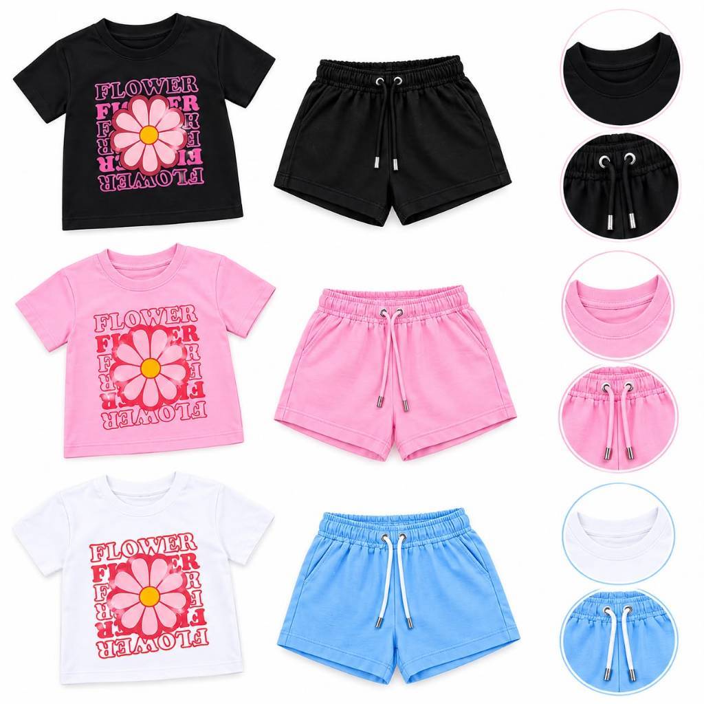 Conjunto Feminino Menina Infantil Tecido Leve e Confortável