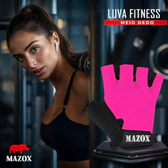 Luva Academia Feminina Fitness Musculação Crossfit Meio Dedo Proteção Antiderrapante para Treino