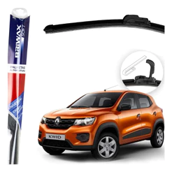 Jogo Palhetas Limpador de Parabrisa Silicone Chuva Gancho Universal Renault Kwid 2017 Até 2025