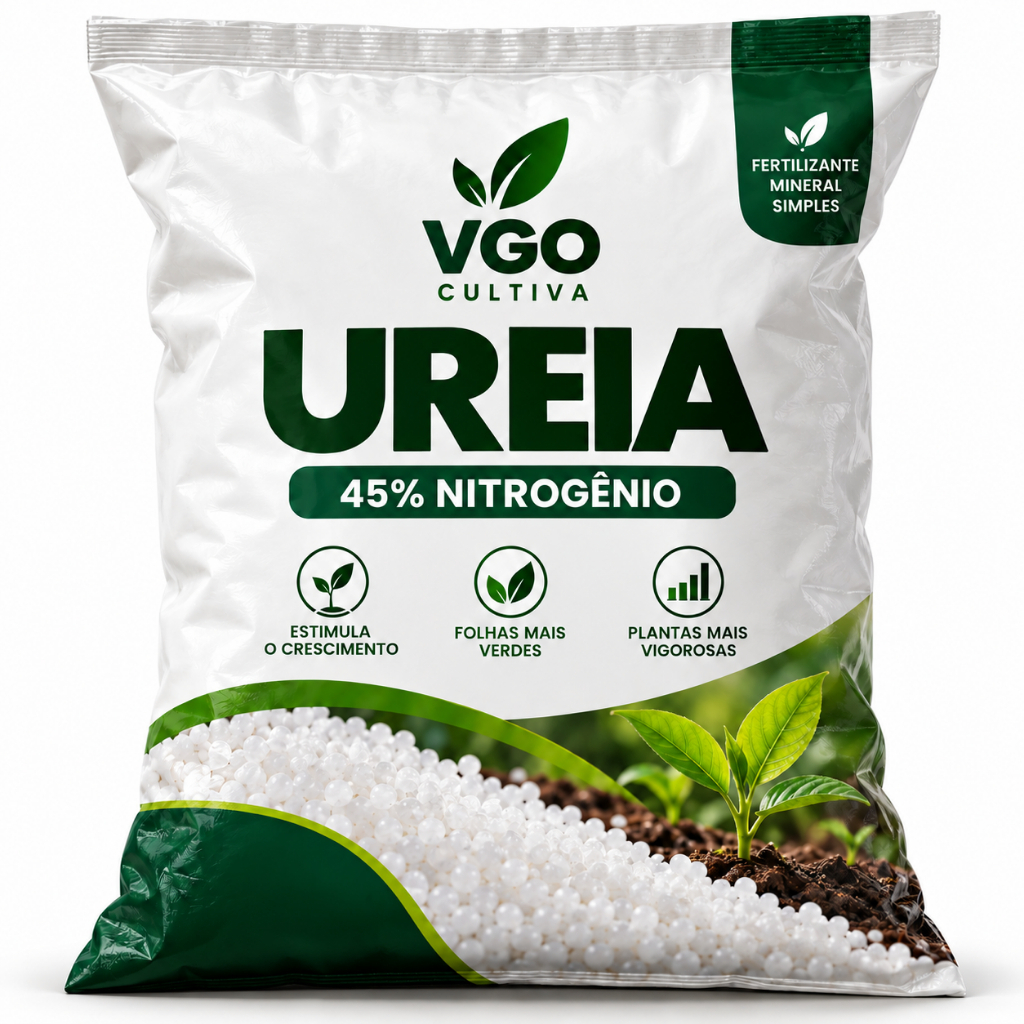 Adubo Fertilizante Ureia 45-00-00 Fertilizante Nitrogenado para Gramados, Hortas e Jardins