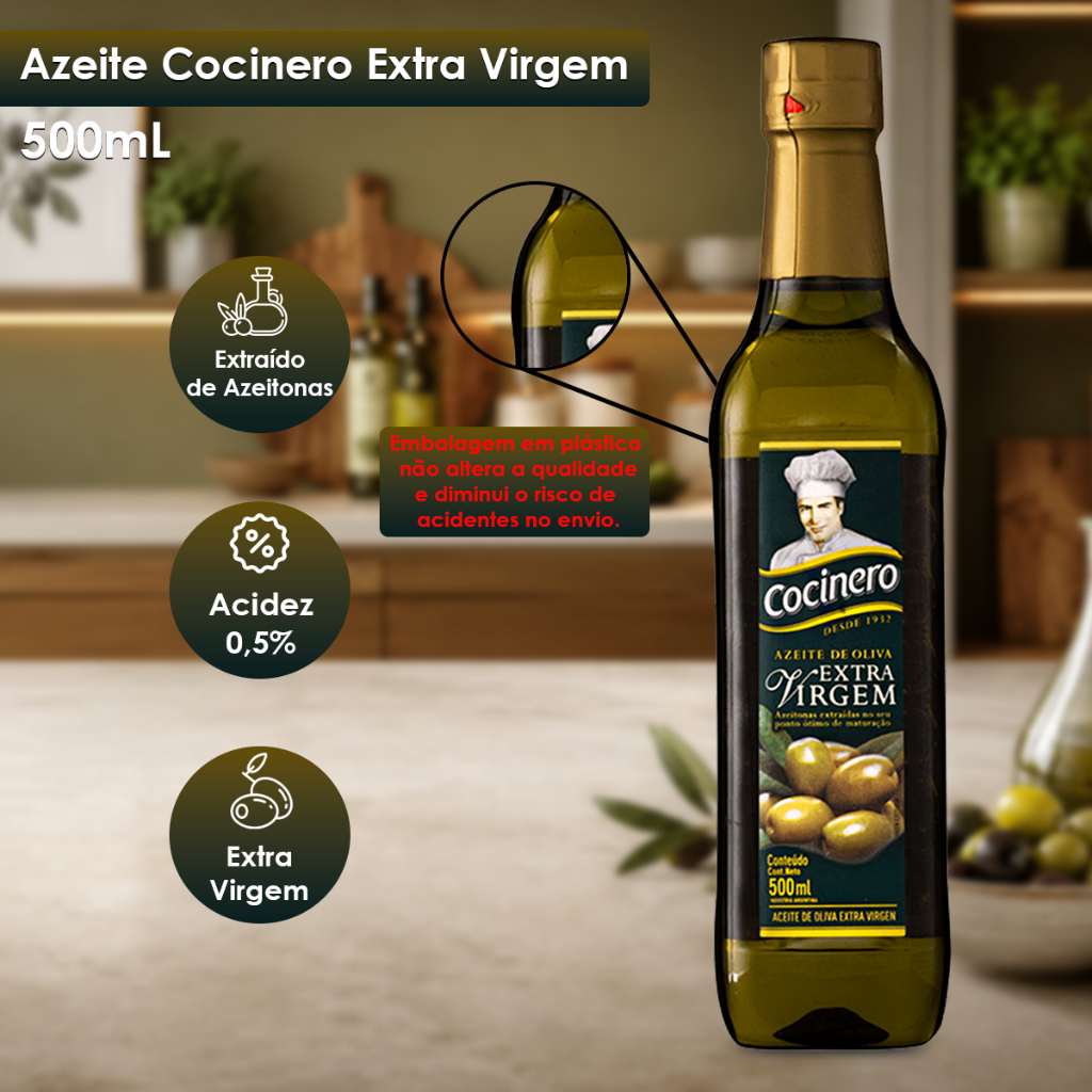 Azeite Extra Virgem 500ml Cocinero · foto 2