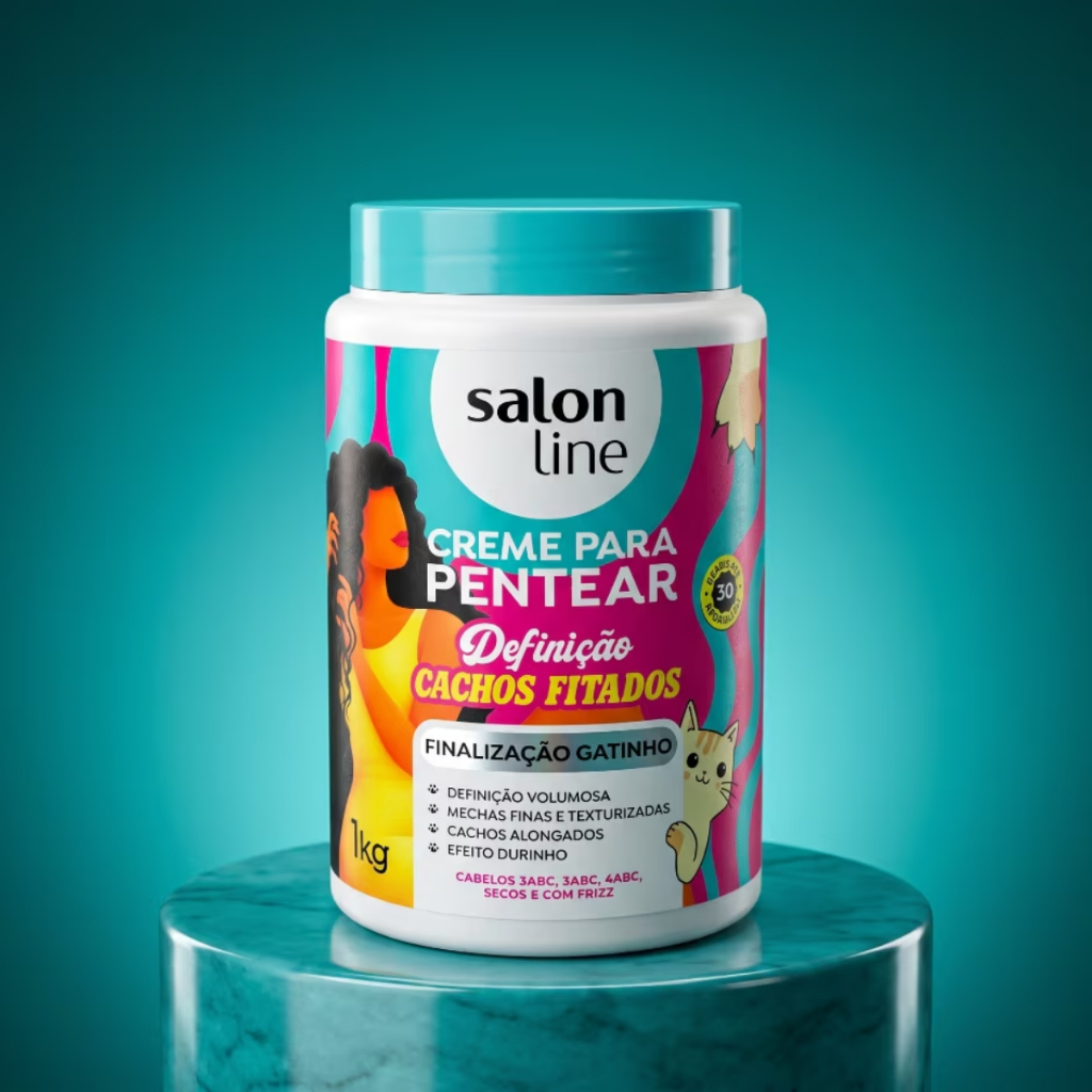 CREME PARA PENTEAR SALON LINE DEFINIÇÃO CACHOS FITADOS 1KG — imagem 2 de 2