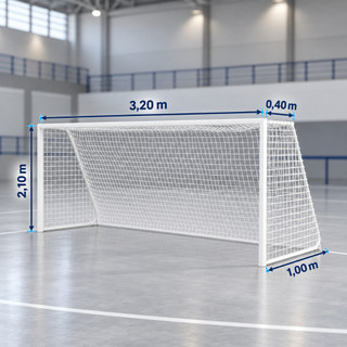 Par Rede De Futebol Salão Gol Futsal Fio 4mm - Véu