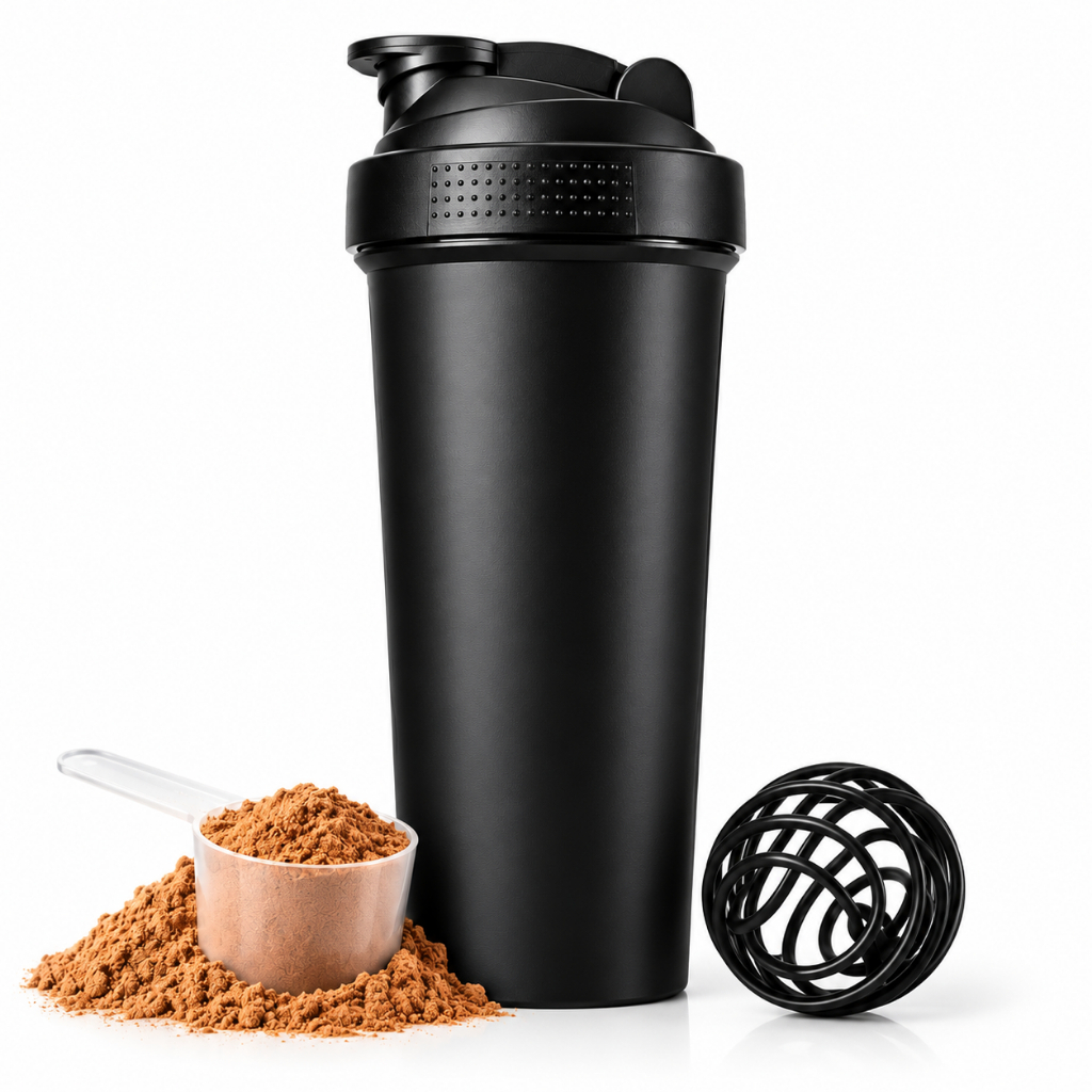 Coqueteleira Shaker 600ml livre de BPA com marcação de ML na lateral Esfera misturadora