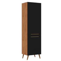 Paneleiro Duplo 2 Portas Favorita Natura / Preto TX