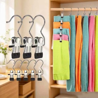 Kit 10/20 Cabide Metal Com Prendedor Clip Para Pendurar Calça Armário Presilha Roupas Gan…