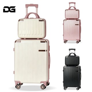 Kit 2 Malas de Viagem ABS Rígidas com Cadeado Rodas 360° Mala de Bordo + Mala Média (9KG/10KG)