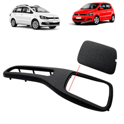 Moldura Do Freio De Mão + Tampa Original Vw Fox Spacefox 2010 Até 2022 - 5Z086377971N + 5Z086338771N