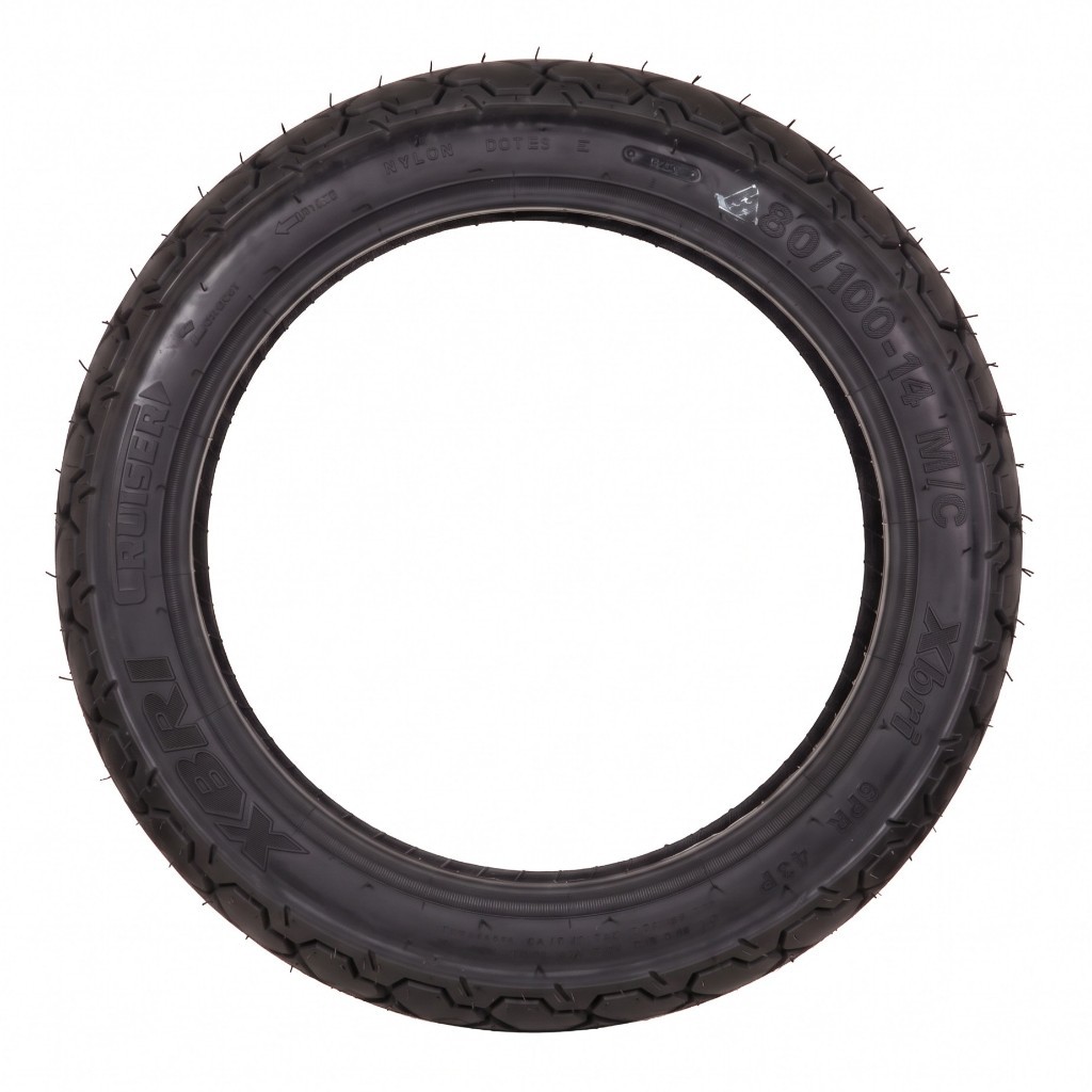 Pneu 80/100-14 XBRI Cruiser Biz Traseiro 100 125 Pop 100 TT 43P Novo — imagem 2 de 2