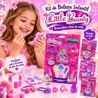 Kit de Maquiagem Infantil com Sombra e acessórios Little Beauty