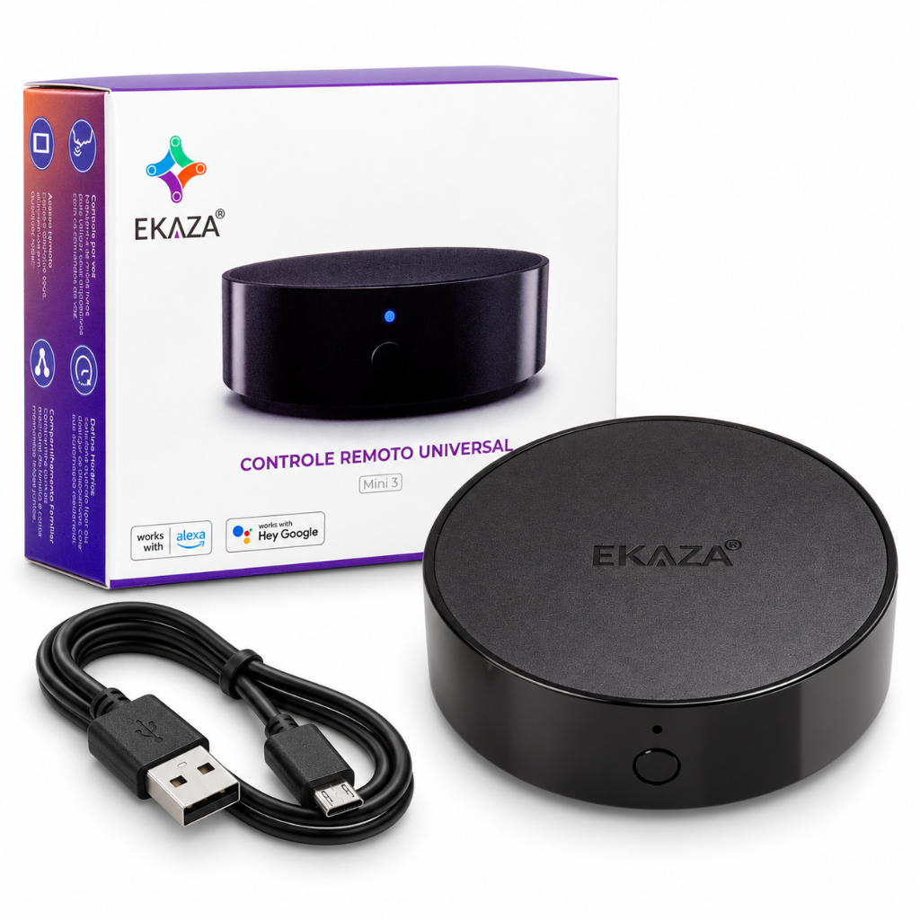 Controle Remoto IR Inteligente Wifi Mini Ekaza Universal Infravermelho Tuya Smart Life Alexa Google