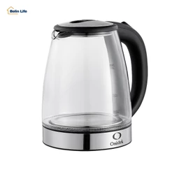 Chaleira Elétrica de Vidro Onistek 1,8L com Iluminação Interna e Indicador de Nível de Água