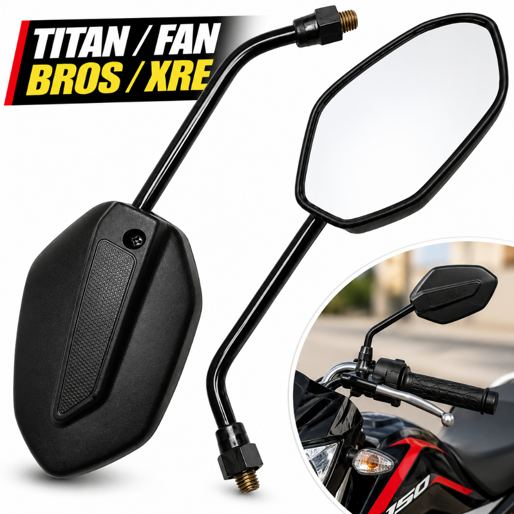 Par Retrovisor Mini AWA Honda CG Titan Fan Start 125 150 160 Bros Biz Pop XRE 190 XRE 300 CB 300R