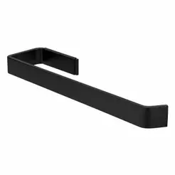 Porta Toalha de Rosto Toalheiro em Metal para Banheiro Lavabo Lavatório Athena Preto Fosco
