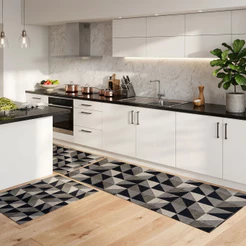 Tapete Capacho e Passadeira Emborrachada Antiderrapante Cozinha - Sala - Banheiro - Jogo Tapete 65x45cm Varias Estampas