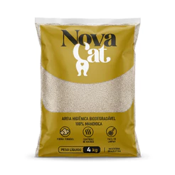 Areia Higiênica 100% biodegradável para gatos nova cat