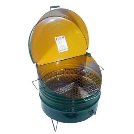 Churrasqueira de Tambor bafo a carvao  200l meio tonel boca sapo