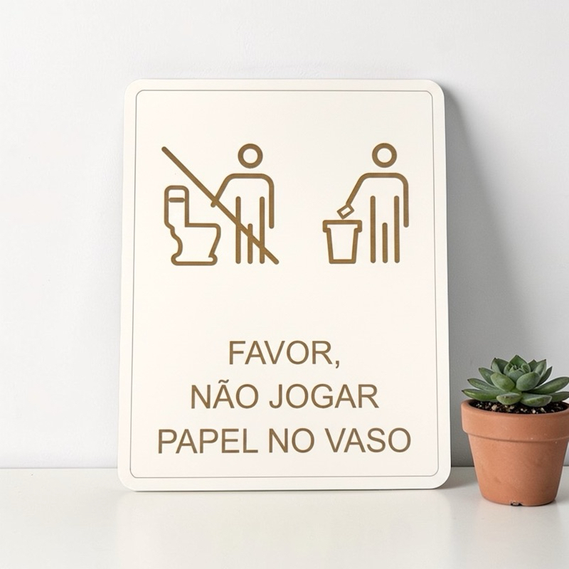 Placa de Porta Sinalização | Banheiro, Avisos e Orientação em Oferta na Shopee