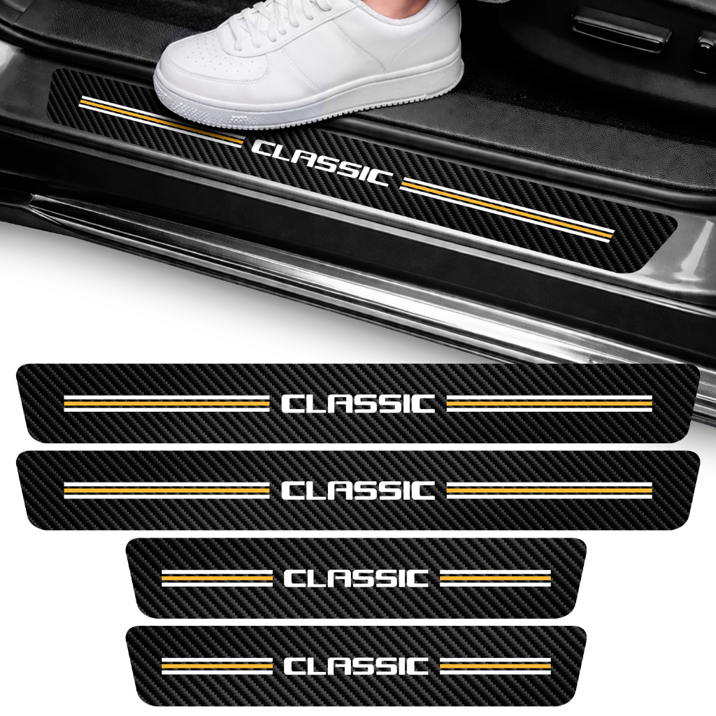 Kit Soleira Classic Vinil Adesivo Proteção Automotiva Porta