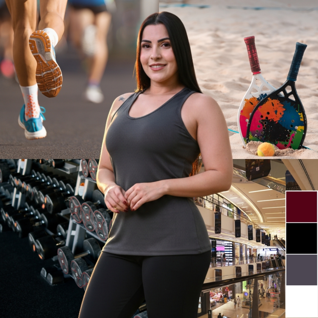 Regata Fitness Dry Fit Feminina Treino Academia Respirável Confortável Secagem Rápida