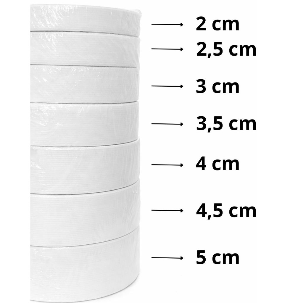 25 mts Faixa Elástica Para Costura de Roupas e Acessórios - Branco e Preto em Oferta na Shopee