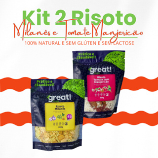 Kit Risoto 2 Unidades Tomate Com Manjericão E Milanês Natural Sem Glúten e Sem Lactose em Oferta na Shopee