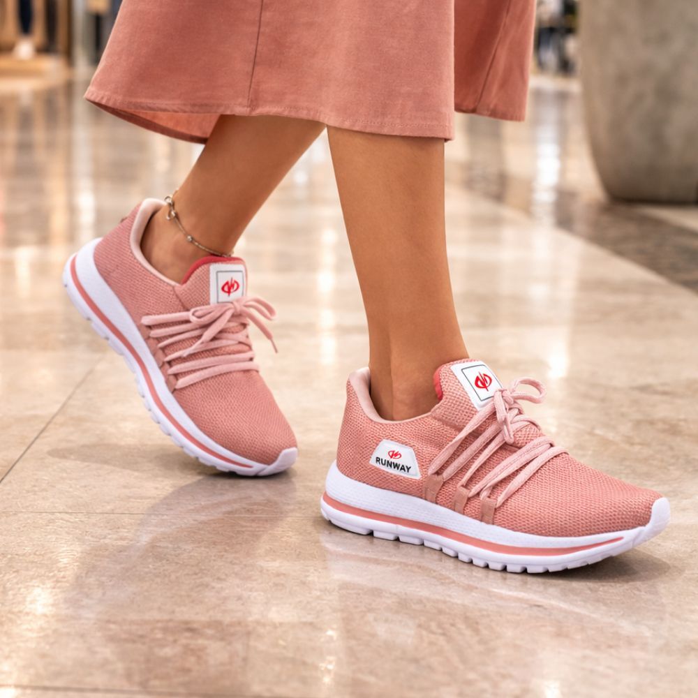 Tênis Feminino De Caminhada Corrida Academia Malhar Lazer Runway Soft