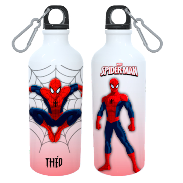 Garrafa Squeeze de Alumínio Personalizada MARVEL | Homem Aranha/Hulk Tampa Bolinha + Caixinha