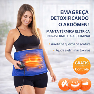 Manta Térmica P Elétrica Corporal Abdominal Infravermelho Redutora Estética em Oferta na Shopee