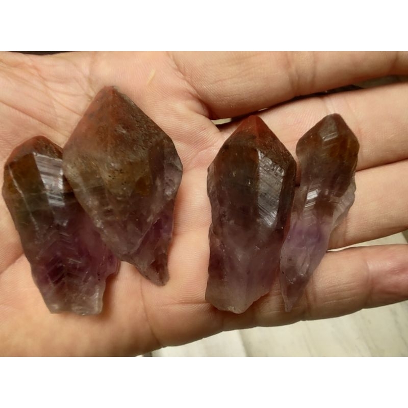 Ametistas Super Seven Cacoxenitas, Auralite23 Red Cap – Ponta Natural 20g a 60 g | 4–8 cm | Cristal Reiki Premium
