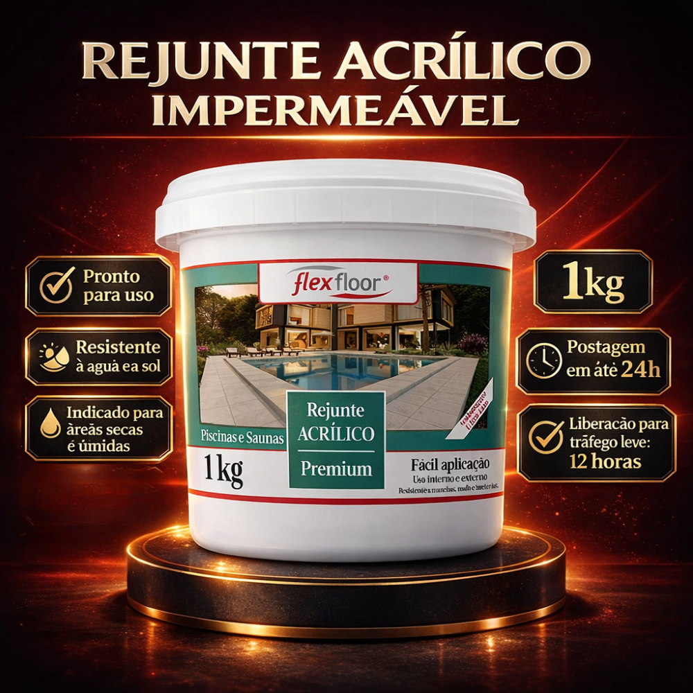 Rejunte Acrílico 1kg Impermeável Ultra Liso Antimofo para Porcelanatos, Cerâmicas e Pastilhas em Oferta na Shopee