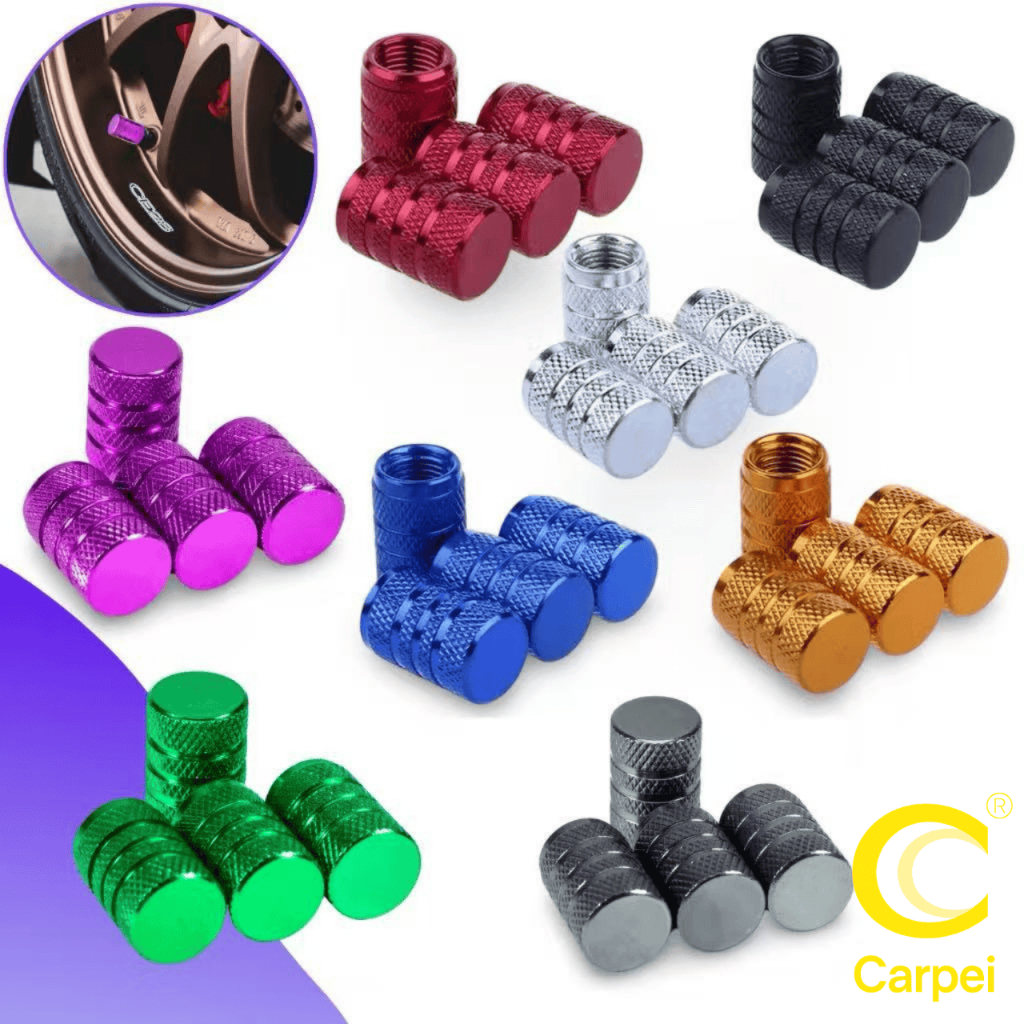 Kit 4 Peças Tampas Válvulas Pneu da Roda Estilo Fluorescente Carro De Automóveis Capa Acessórios Motocicleta Auto Peça em Oferta na Shopee