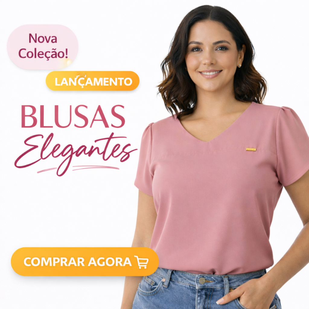 Blusa Feminina Casual Sofisticada Ideal para Trabalho e Dia a Dia
