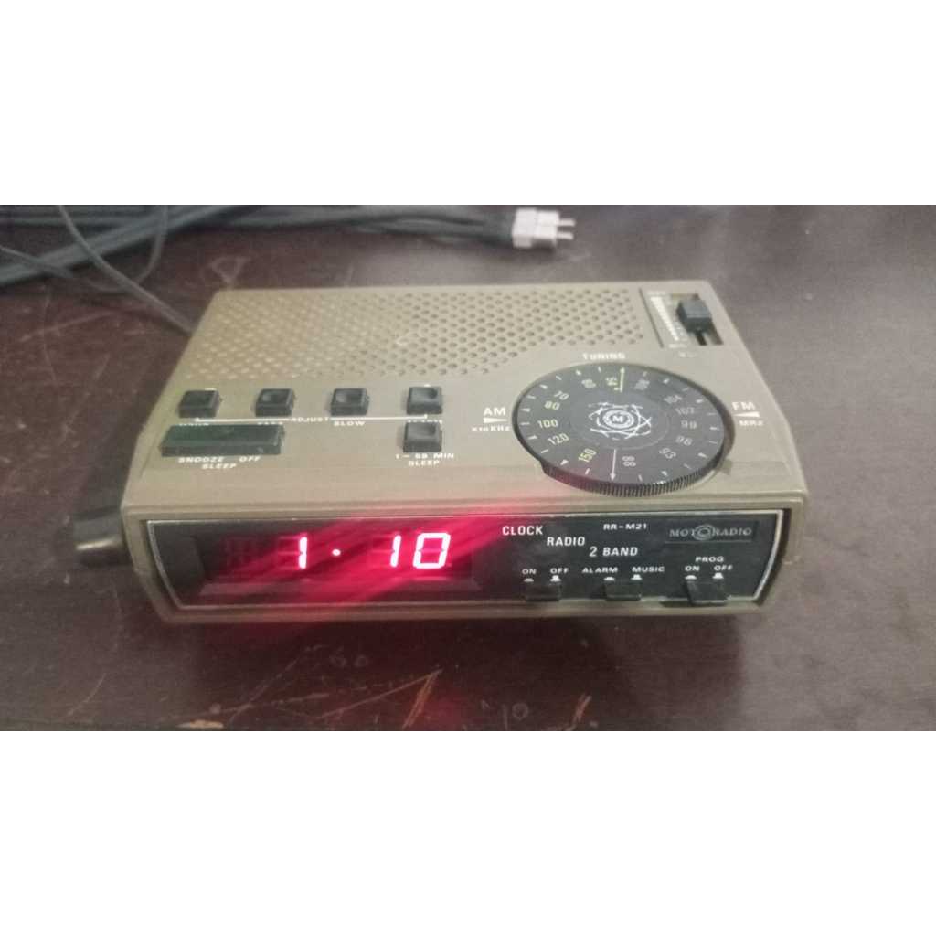 Rádio Relógio Motoradio Rr-m21 Sucata Funcionando #