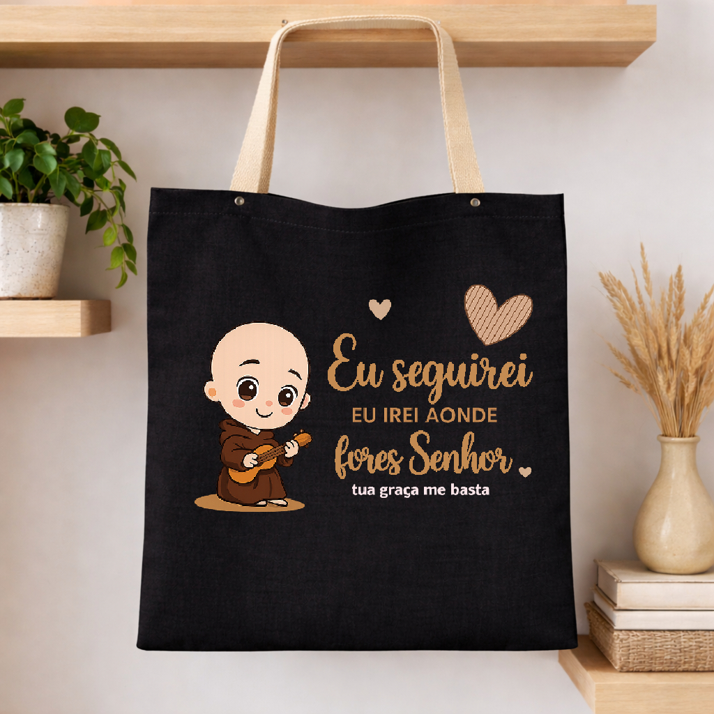 Bolsa Sacola Ecobag Frei Gilson Moda Religiosa Igreja Mochila Tua Graça Me Basta Lançamento em Oferta na Shopee