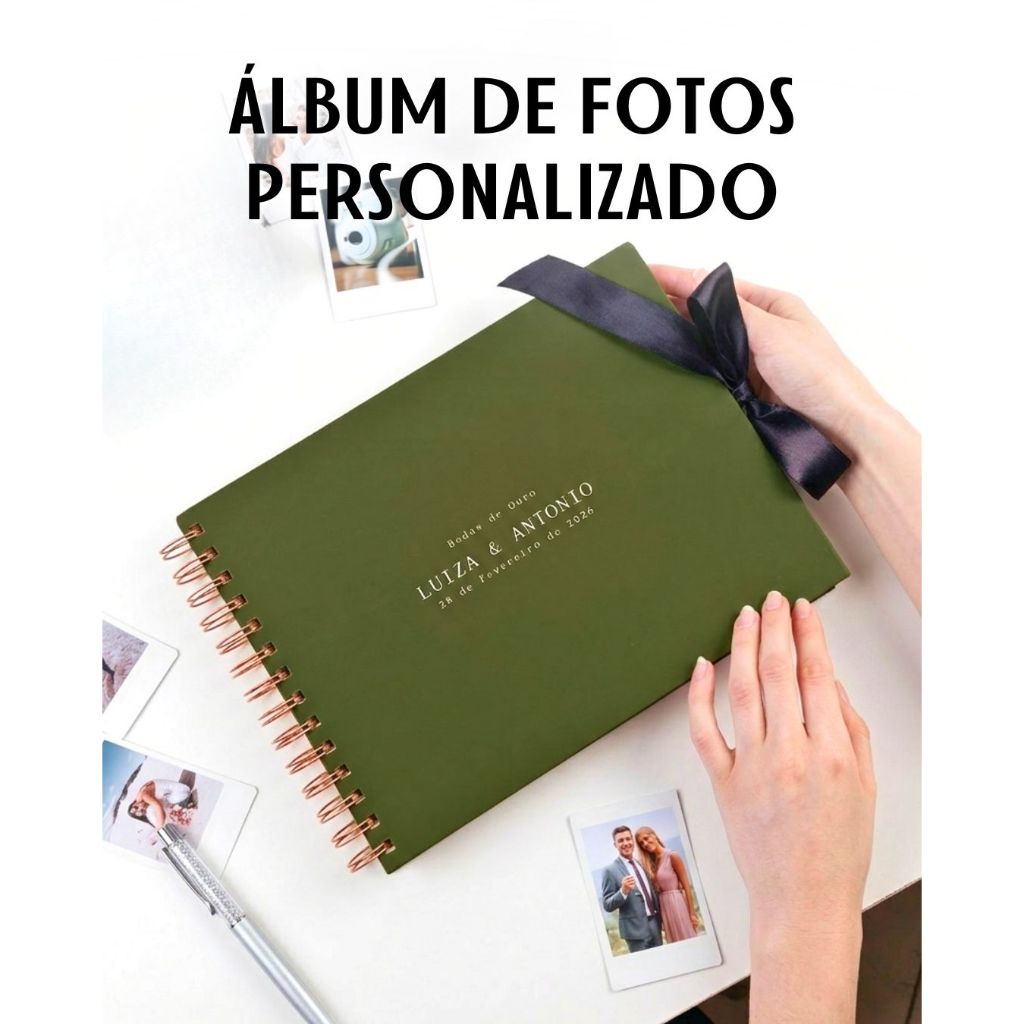 Álbum de fotos • Sketchbook personalizado colorido • Presente de Casamento e Namorados em Oferta na Shopee