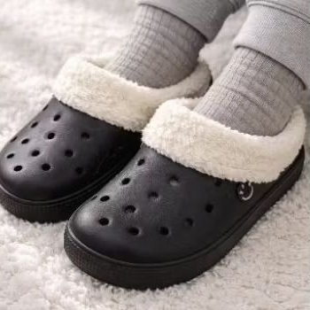 Pantufa babuche 2 em 1 pelo forro removível chinelo sandalia leve macio infantil adulto