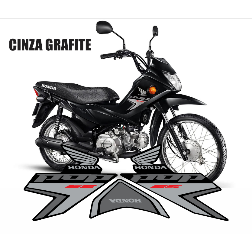 Adesivos para Pop110i 2025  preta kit completo