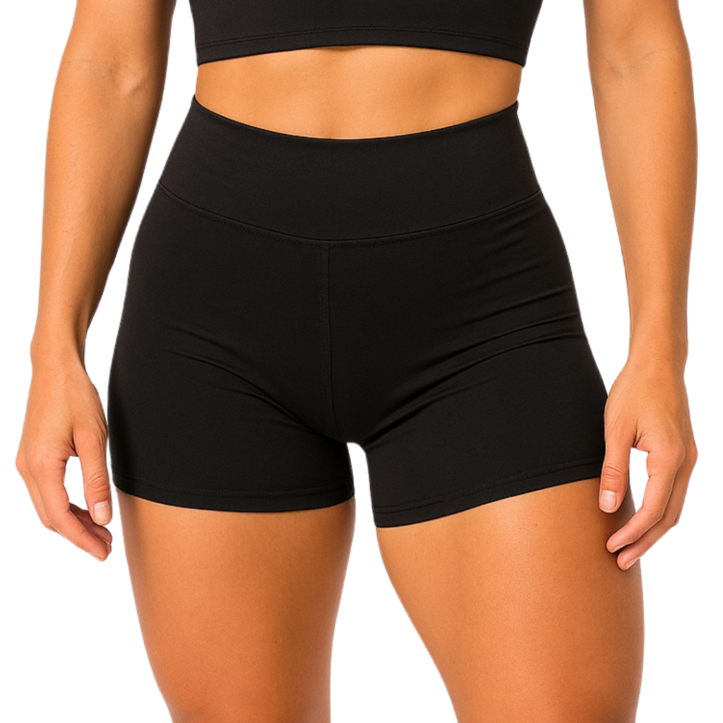 Shorts super curto feminino/ academia/ caminhada/ musculação /fitness cotton na cor preta.. sem transparência