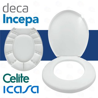 Assento Sanitário Tampa Vision Oval Redondo Injetado Deca Celite Hervy Roca Incepa Icasa Logasa em Oferta na Shopee