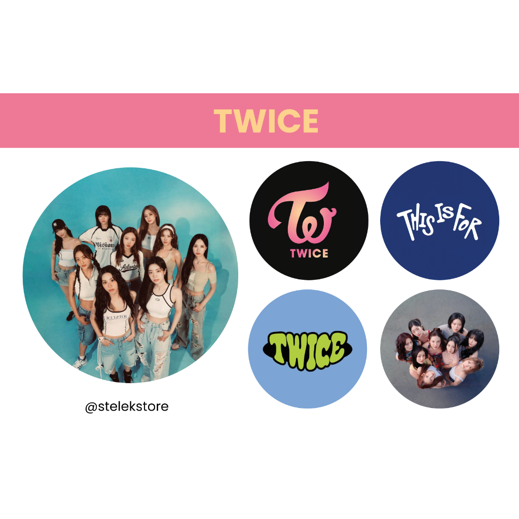 Kit Bottons TWICE - KPOP IDOL - Broche - Pin - Fanmade