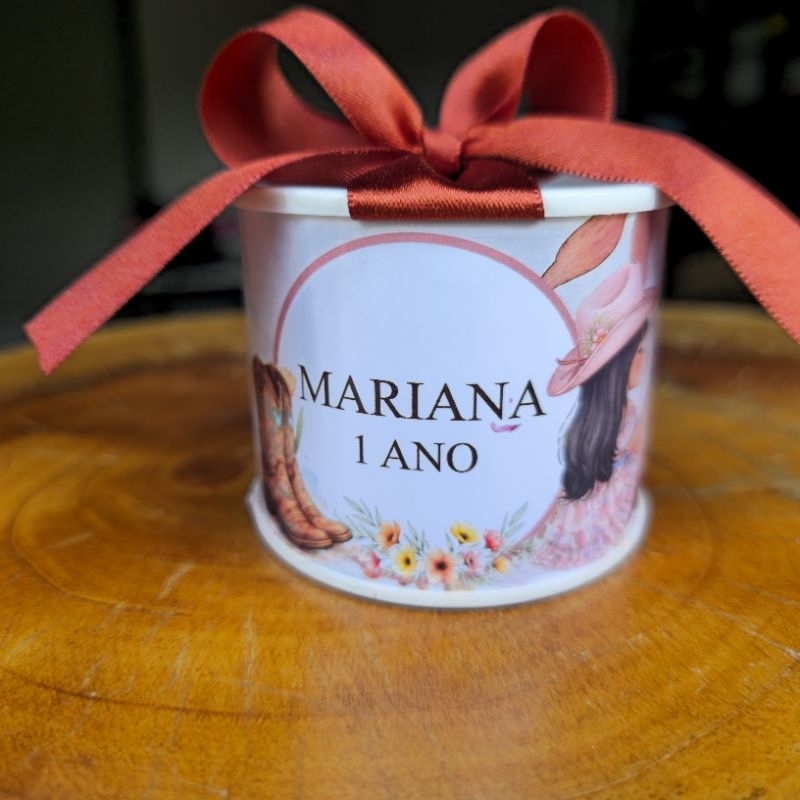 tubolata personalizada 5x6 cowgirl, fazendinha, country, boiadeira,lembrancinha aniversário, chá de bebê, casamentos