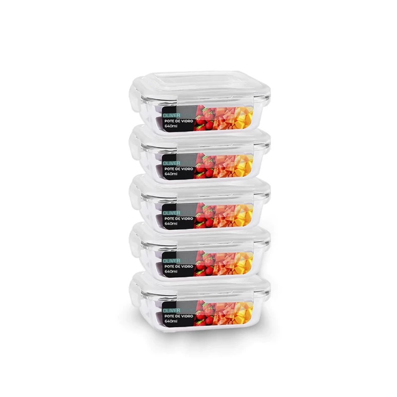 Kit com 4 Potes de Vidro Herméticos 640ml — foto 6