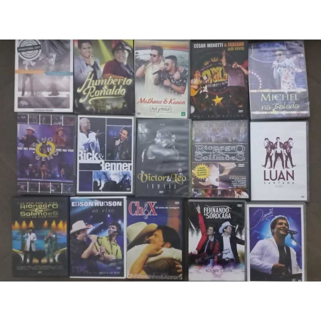Dvd Sertanejo Daniel Michel teló Victor léo rio negro edson  chitãozinho gino e geno Rick rener Kauan Humberto Luan jorg