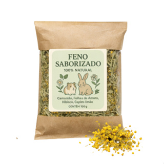 Feno Saborizado Petisco Para Coelhos Porquinhos Da India Chinchilas Hamster e Outros Animai em Oferta na Shopee