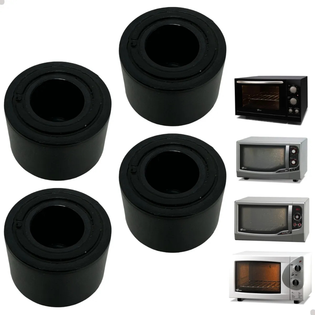 Kit 4 Pés Forno Elétrico Fischer 44L Original Base Apoio Antiderrapante