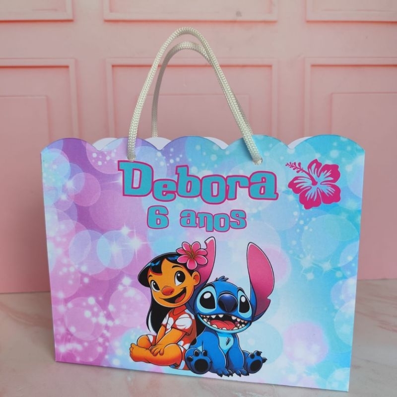 PEGUE E MONTE || Sacolinha Stitch || Lembrancinha Stitch || Stitch e Angel || Personalizados Stitch