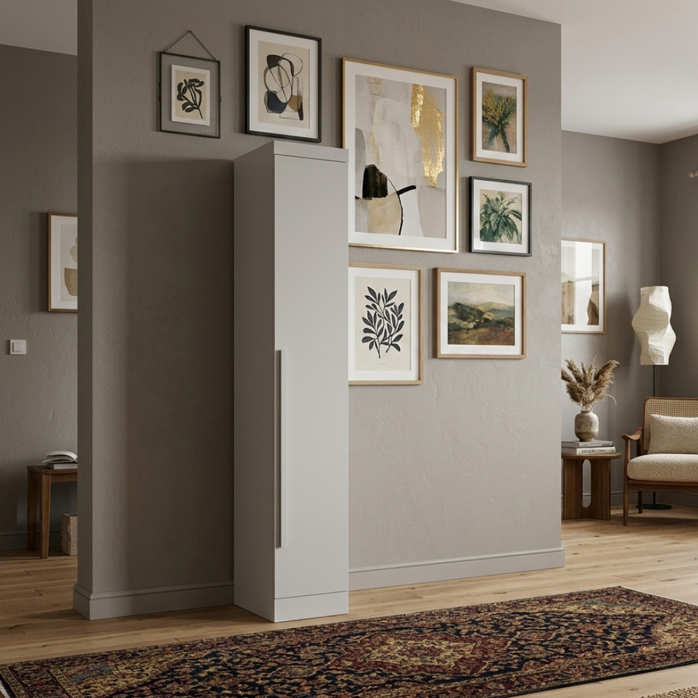 Modulo Safira Casal para Guarda Roupa em MDF 1 Porta Clic Móveis